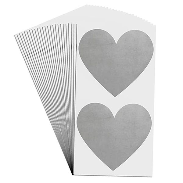 

50 scratch card coated diy postcards surprise scratch coated stickers