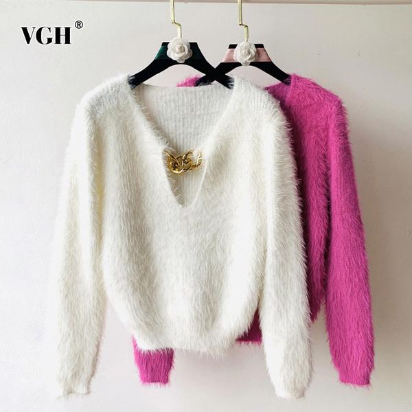 

patchwork sequin sweater for women v neck long sleeve mohair slim short female fashion new clothing 2020 tide, White;black