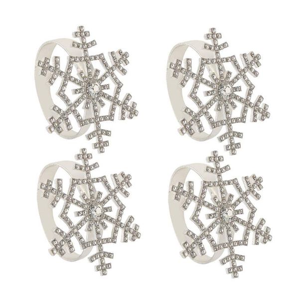 

banquet holders christmas for 4pcs circles serviette snowflake wedding napkin party buckle rings bbybqx bwkf