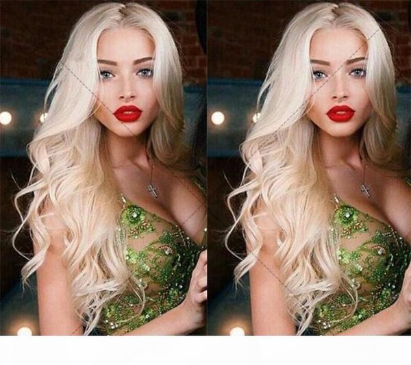 

product wavy ombre blonde brazilian remy human hair lace front wigs for women 613 hair color 12-24 inches available, Black;brown