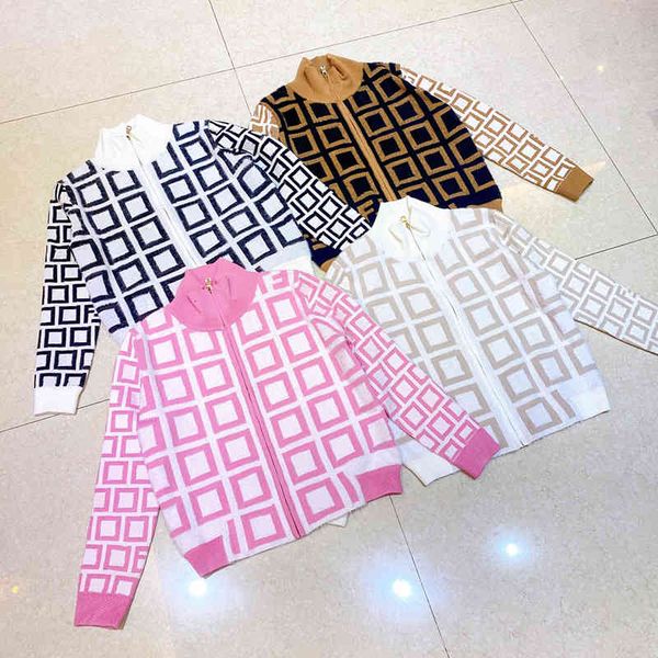 

women's knits & tees jackets women fashion casual letter pattern long sleeve 4 colors knit 3wwt, White