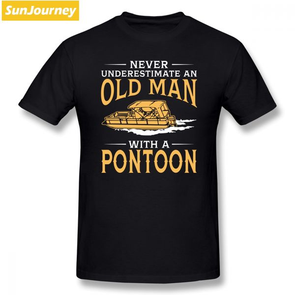 

never underestimate an old man with a pontoon t shirt street wear big size custom short sleeve t shirt sport hooded sweatshirt hoodie