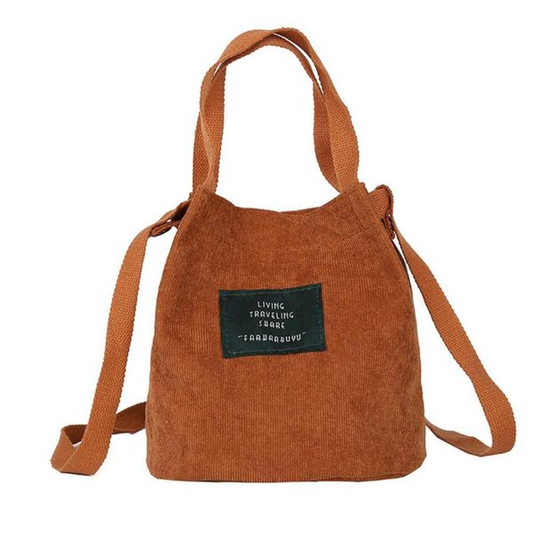 

student shoulder simple women bag vintage organizer wallet mobile phone holder makeup canvas corduroy