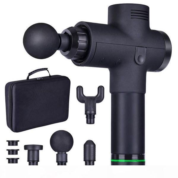 

3 gears electric muscle massager vibration 4 heads full body massage gun smart fitness body muscle stimulation relax massager