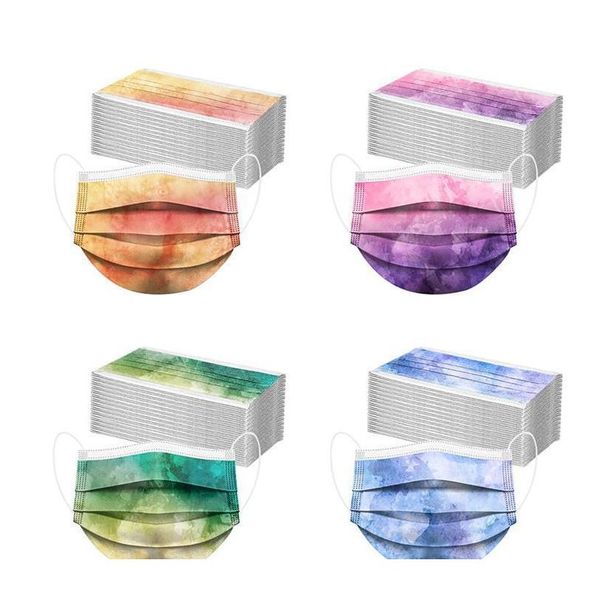 

disposable cycling face mask 3-ply non woven anti dust anti pollution outdoor disposable mouth cover mask hwe3211