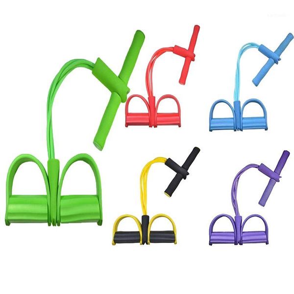 

resistance bands 4 tubes elastic latex pedal exerciser women men sit pull rope pilates yoga exercise equipment workout1
