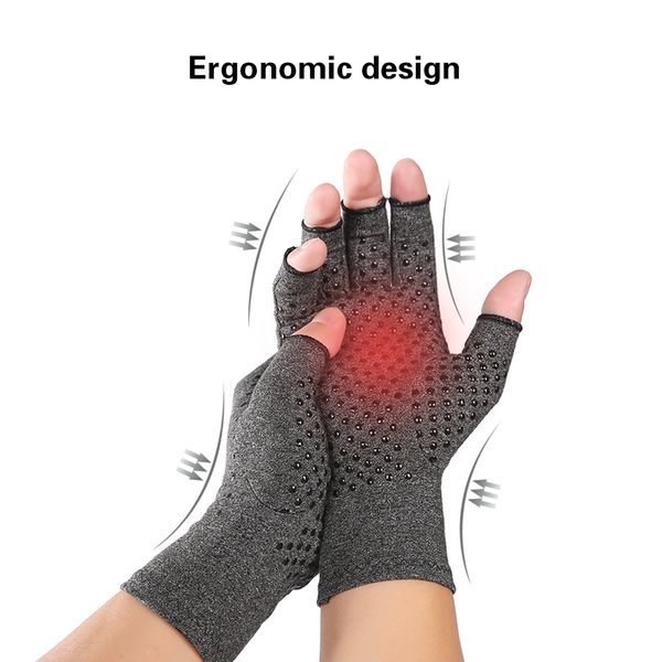 

1pair of gloves compression therapy glove anti-arthritis rheumatold handpain swell relief motorcycle car protection accessorie, Blue;gray