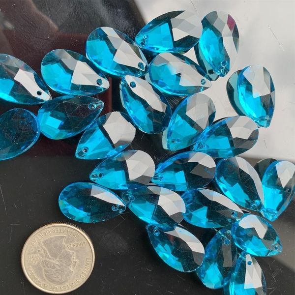 

10pcs skyblue teardrop crystal bead charm chandelier part hanging pendant suncatcher 20mm diy spacer 10pcs skyblue h jllsen