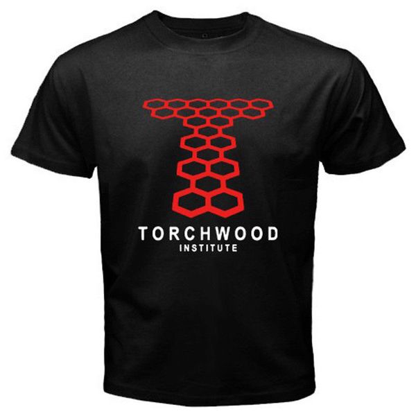 

doctor who torchwood university linear logo white black size 2xl comical 's fashion sport hooded sweatshirt hoodie t shirt