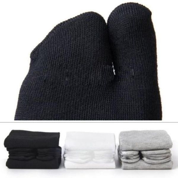 

new japanese men and women summer bamboo fiber two finger socks black kimono flip flop sandal split ninjia white tabi toe socks