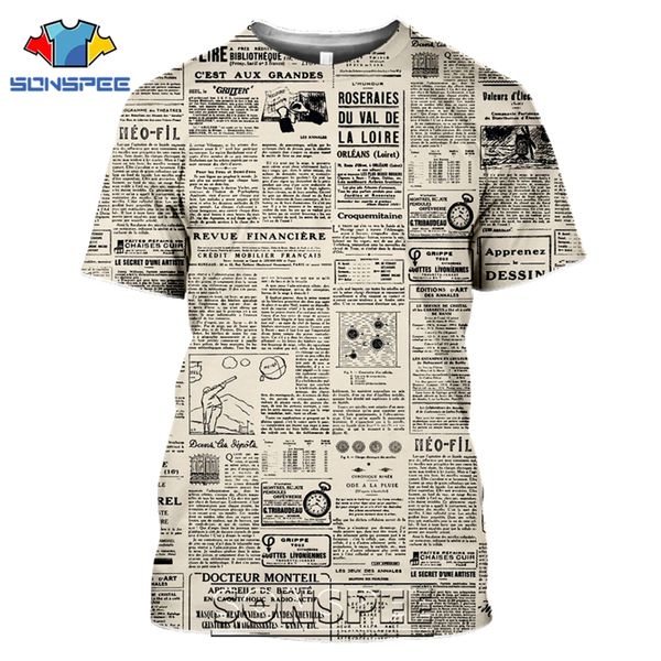 

old newspaper 3d print shirts aesthetic aesthetic horror men clothing
