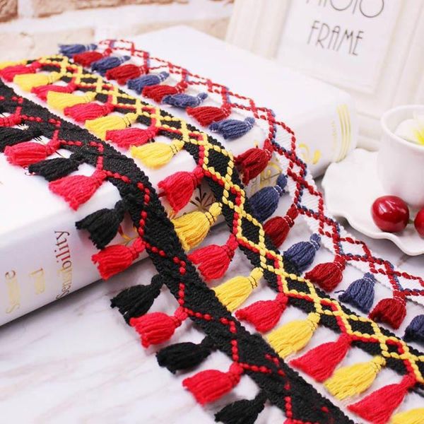 

10 ярдов лот кружевной кисточкой ленты хлопчатобумажные тазоны обрезки латья для швейной кроватью одежда для одежды для одежды для одежды di