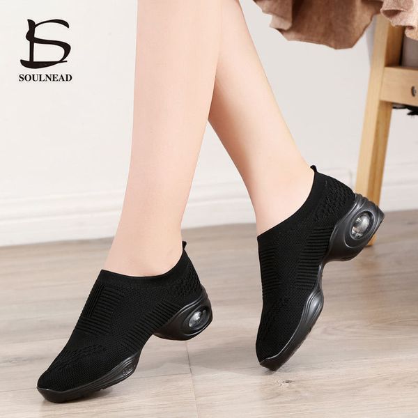 

new dancing shoes for women flying weave dance sneakers ladies girl's comfortab jazz dance shoes female modern sport shoes 35-42 201017