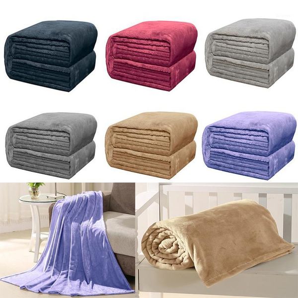 

soft warm flannel blanket autumn winter bedspread coral fleece throw blankets for beds sofa cover travel airplane blanket1