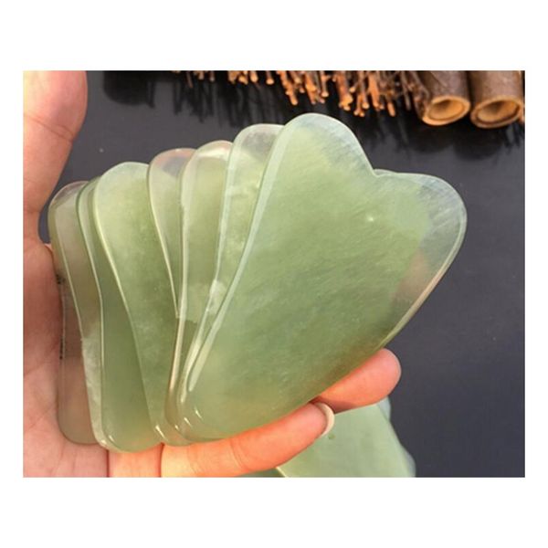 Massagem 300pcs Jade natural gua sha cutelo cuidados faciais tratamento massagem Jade Raspagem Spa Spapador de salão de salão Beau sqcgqn bdenEnet