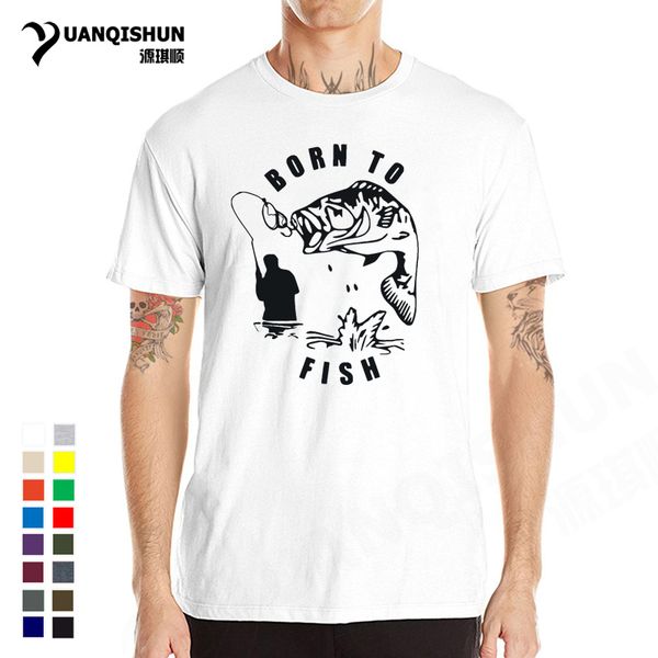 

sport born to fish printing tshirt fisherman fishings enthusiast tshirts 2018 men funny hobby tshirt pure cotton tee