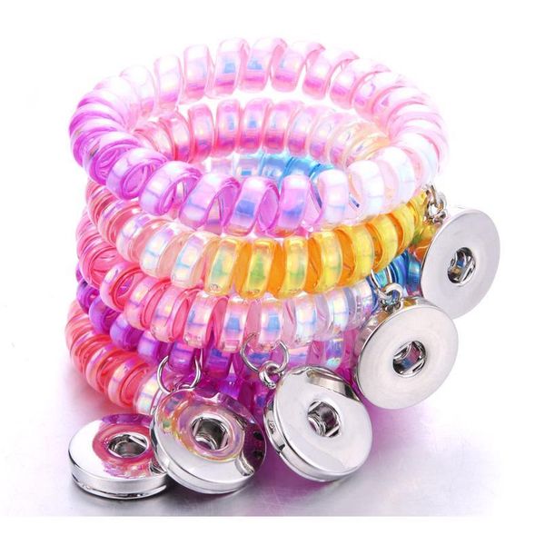 

boom life new snap button bracelet colorful elastic snap bracelet bangle button bracelets 18mm snaps jewe bbyqxz, Golden;silver