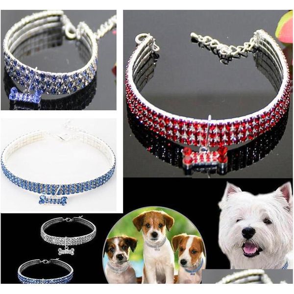 

bling rhinestone pet dog cat collar crystal puppy necklace collars leash for small medium dogs diamond jewelry hh9-2076 phcph