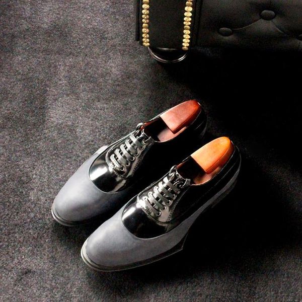 

mens formal suit dress shoes genuine leather lace dress oxfords, Black