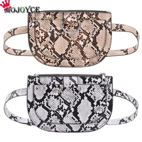 

women fanny pack zipper shoulder clutch crossbody serpentine pu leather waist bags fashion ladies belt bag