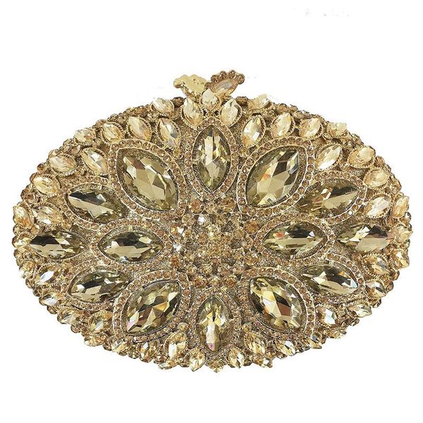

xiyuan brand gold/black rhinestones crystal evening clutches bag wedding dress bridal diamond chains shoulder handbags purses