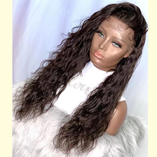 

loose deep wave chocolate brown 360 lace front wigs soft silky 150 density full lace human hair wigs 13x6 lace front wig for women, Black
