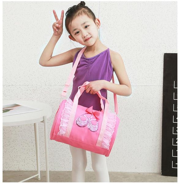 

pink purple girl ballet dance bag for girls kid dance bag for girl children ballerina dancing handbag tutu gymnastics backpack1, Black;red