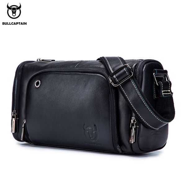 

bullcaptain leather men's sports fitness shoulder retro handbag travel large capacity lapbag cross section 01 c0121