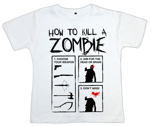 

divertente zombie t shirt " how to kill a " uomo walking dead adulto vestiti men t shirt novelty sport hooded sweatshirt hoodie
