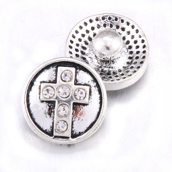 

10pcs lot faith cross snap jewelry 12mm snap buttons with rhinestone charm button fit snap bracelets bangles for women jewelry h bbyrqr
