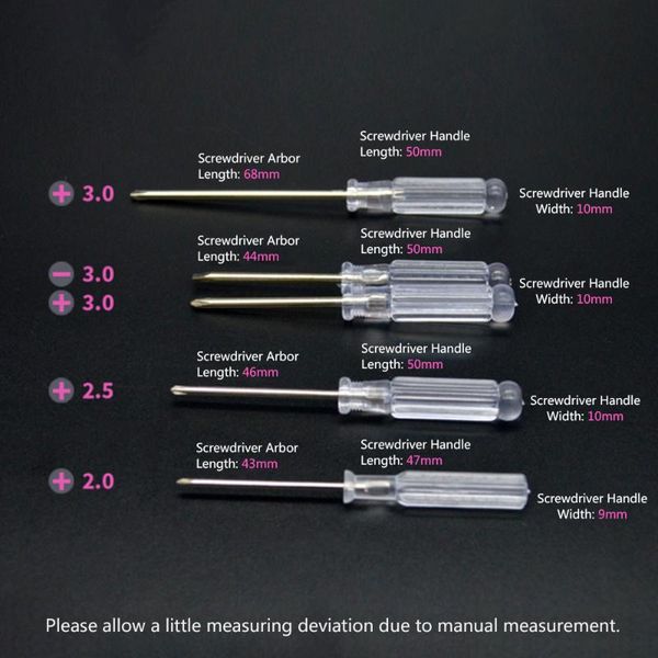 

5pcs mini screwdriver computer repair tool transparent slotted screwdriver