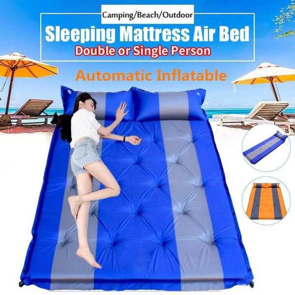 

sleeping bags single/double outdoor camping mat inflatable bag tent pad ultralight portable picnic air mattress