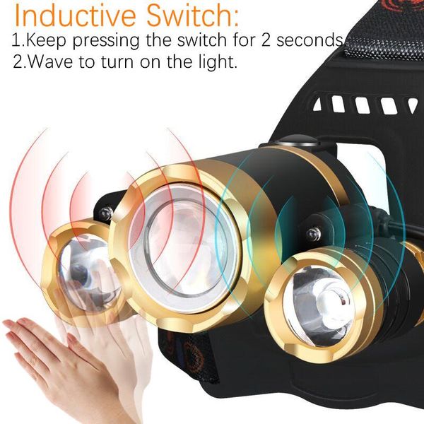 

индукционная фара увеличить sensing охота head lamp масштабируемой рыбалка фары фонарь кемпинг факел индукционной фара wmtabm yycolor