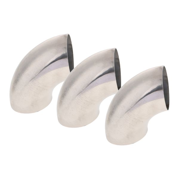

3 pcs car/auto 201 stainless steel 90degree bend elbow exhaust pipe 2inch