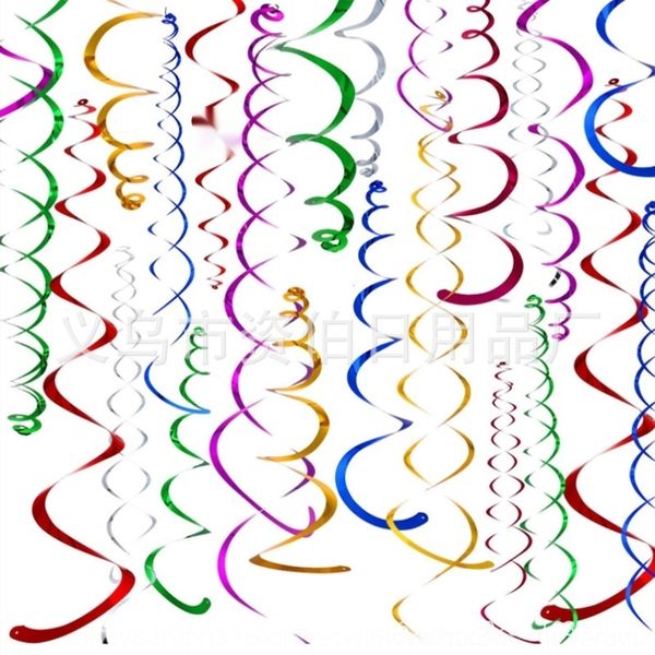 

sbni4 shop spiral window flower-pulling corridor supermarket ceiling accessories 70cm hanging pvc pvc flower-pulling ornament spiral shop wi