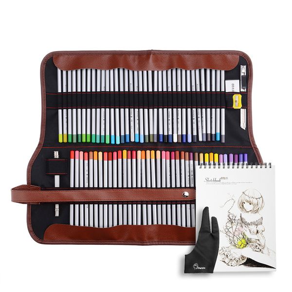 Marco Raffine Fine Art 48/72 Рисунок цветных карандашей + ластик + перчатка + сумка + A4 Sketchbook Y200709