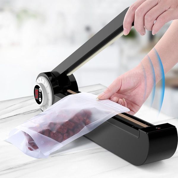 

vacuum food sealing machine ytk 220v manual plastic film sealer heat impulse poly bag for home kitchen1