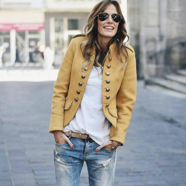 

women's jackets 2021 fall vintage women jacket long sleeve coat slim streetwear casual solid fashion bomber women1, Black;brown
