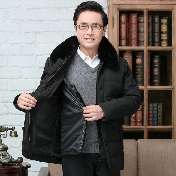 

winter puffer parkas men basic puff coat black army green quilted jackets fur collar and fleece liner detachable padded overcoat