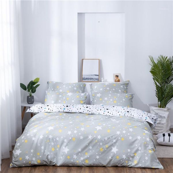 

x-1005 printed solid bedding sets home bedding set 4-7pcs lovely pattern with star tree flower1
