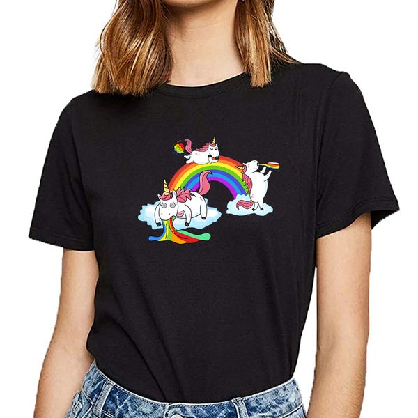 

топы t shirt женщины unicorn пьяную рвет farting vogue урожай хлопка женский tshirt спорта с капюшоном hoodie