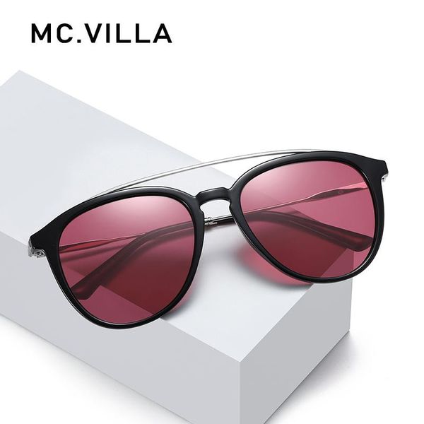 

mcvilla 2021new cat eye sunglasses women polarized fashion ladies sun glasses female vintage shades feminino uv400, White;black