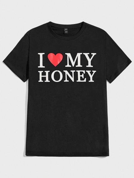

men slogan graphic crew neck tee x0tm#, White;black