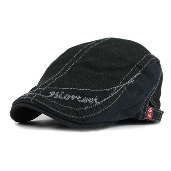 

flb] spring and autumn vintage simple solid solid beret buckle flat caps warmer berets leisure hat for womens mens wmtuog yyysports, Black;white