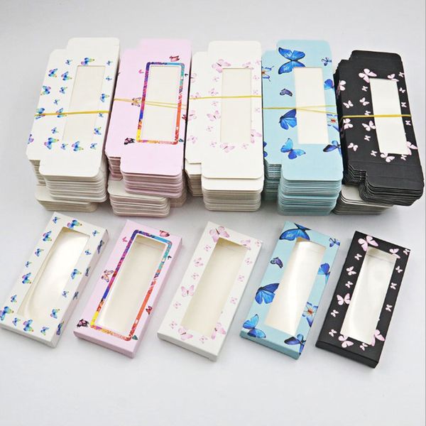 

logo printing butterfly eyelash box paper lashes box square package custom wholesale private label logo case empty