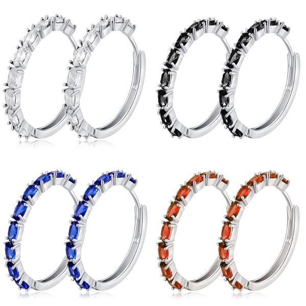 

colorful big hoop earrings for women girls ziron round circle earing gift for party birthday fashion jewelry kae372, Golden;silver