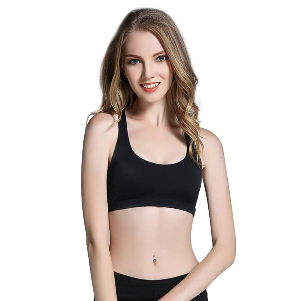 

fitness sports bra for women push up solid cross back yoga running gym training workout femme padded underwear crop female, White;red