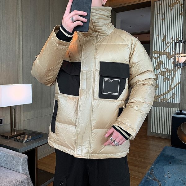 

gbbc 2020 men fur winter down coats 80white duck real raccoon down men warm jacket jacket winter shipping, Black;brown