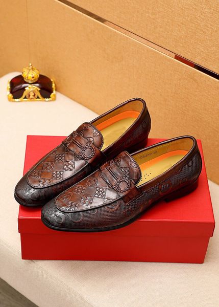 

2022 mens dress shoes designer classic party wedding business oxfords men brand fashion comfortable casual loafers size 38-45, Black