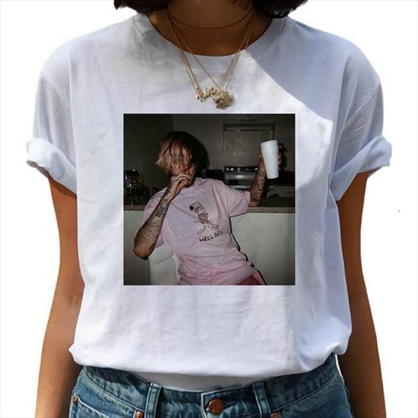 

90с graphic lil peep tshirt harajuku хип-хоп футболки женщины плакса ullzang моды t shirt ад boy streetwear top тройники, White